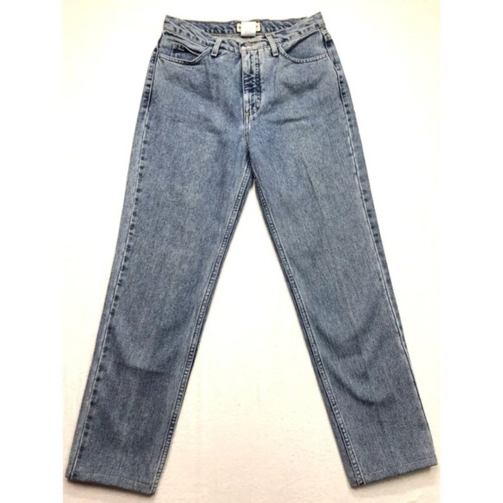 90s GUESS Acid Wash Jean Women 30 (28x29) Light Wash Denim Blue USA Made Hi Rise